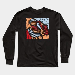 Abstract Saxophone Musician Fancy Style Long Sleeve T-Shirt